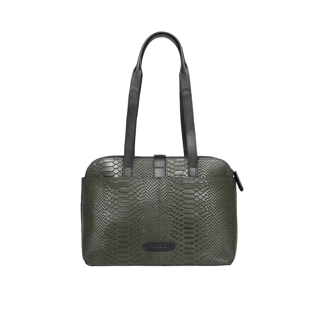 Angelina Sb 01 Green Leather Tote Bag - Image 3