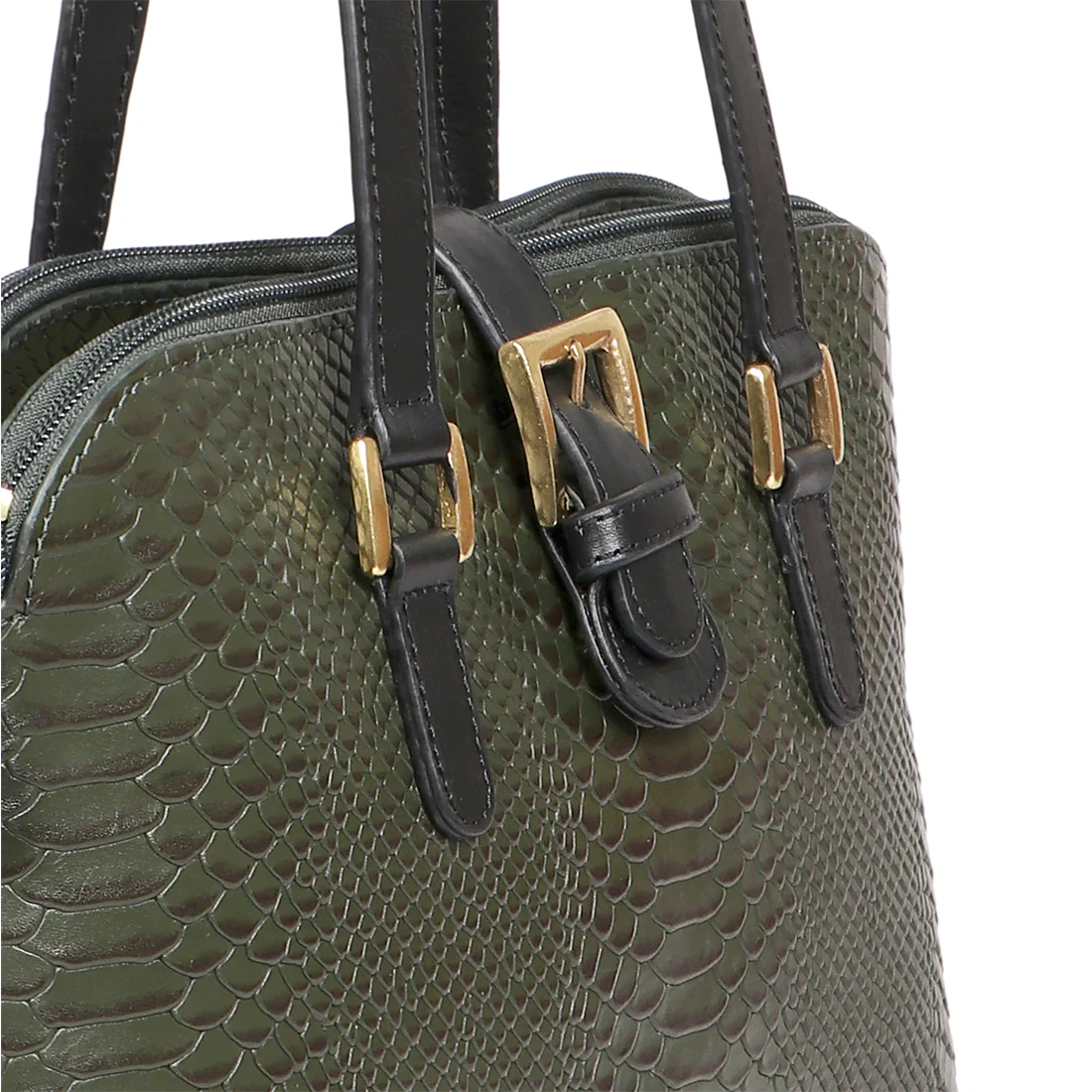 Angelina Sb 01 Green Leather Tote Bag - Image 4