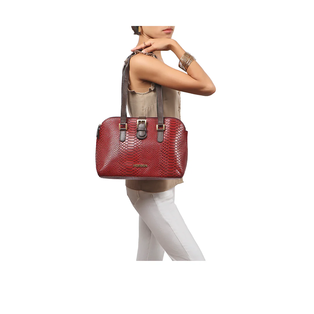 Angelina Sb 01 Red Leather Tote Bag - Image 6