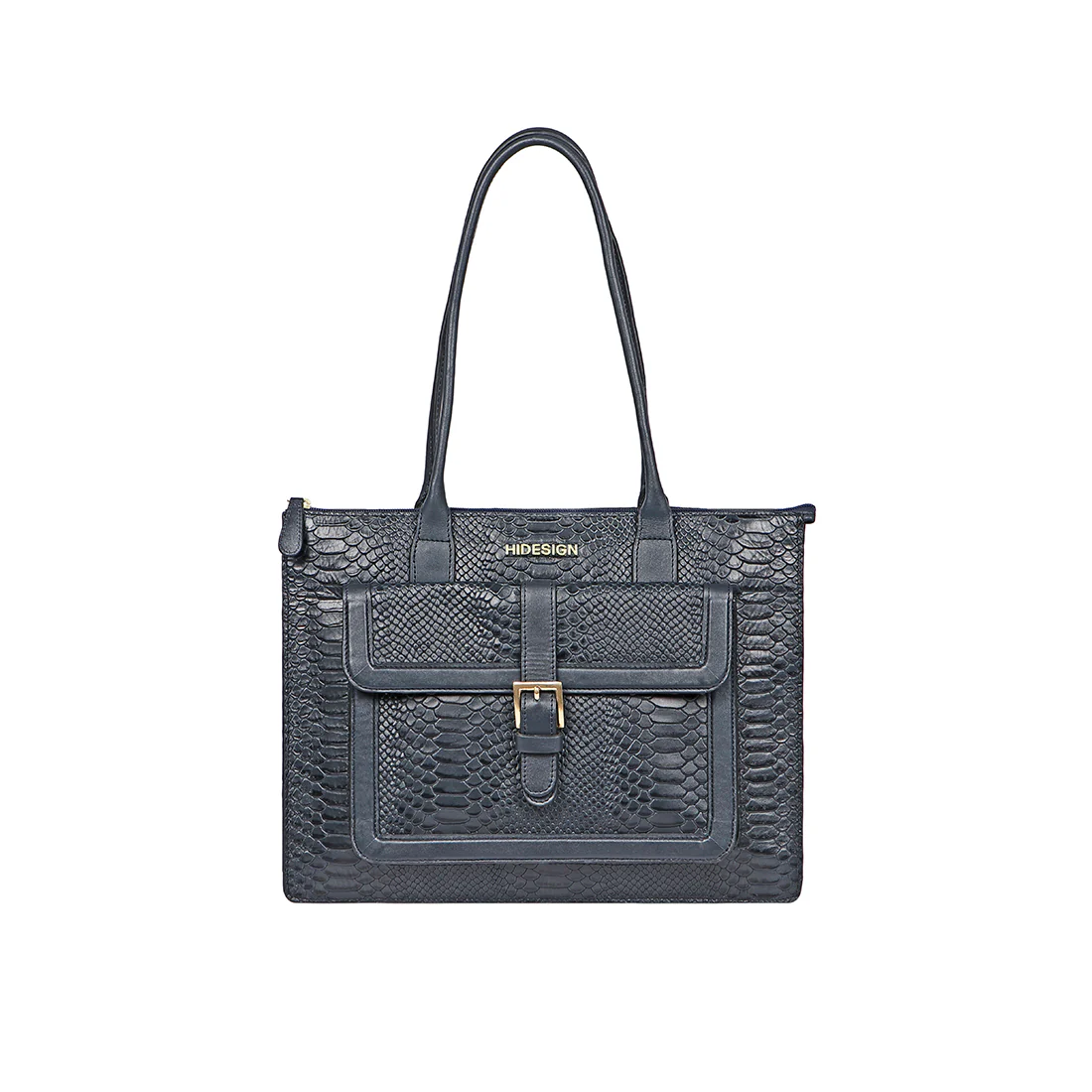 Angelina Sb 02 Blue Leather Laptop Bag