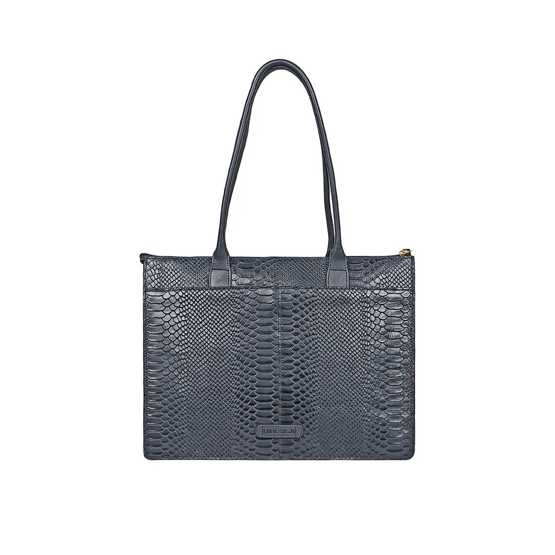 Angelina Sb 02 Blue Leather Laptop Bag - Image 3