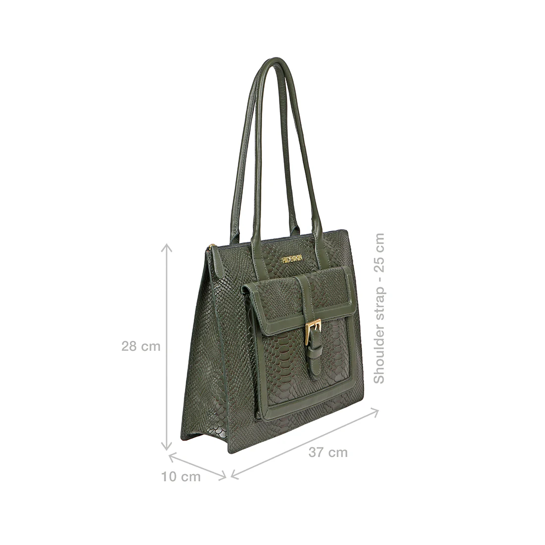 Angelina Sb 02 Green Leather Laptop Bag - Image 2