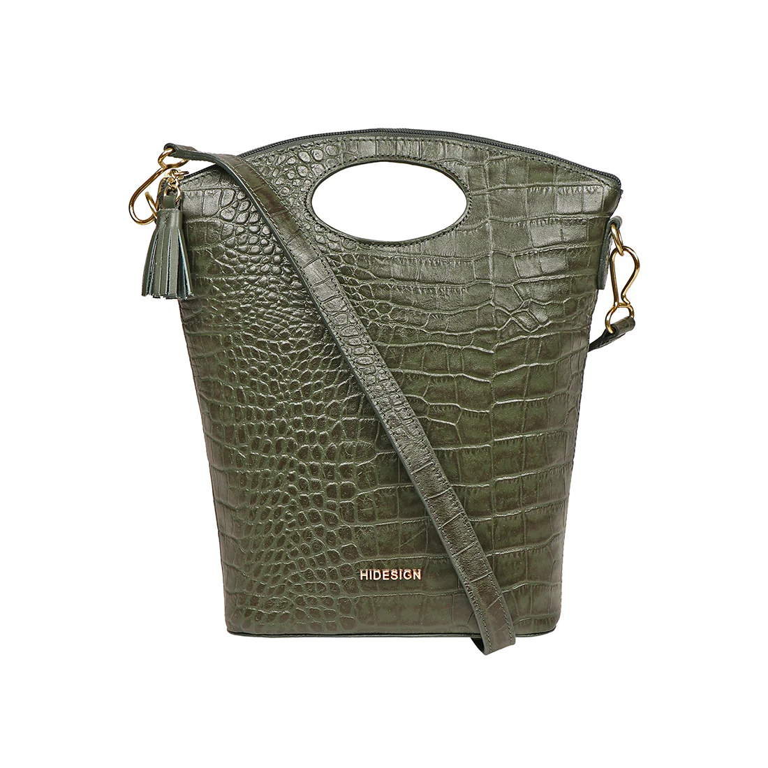 Arica 04 Green Leather Crossbody