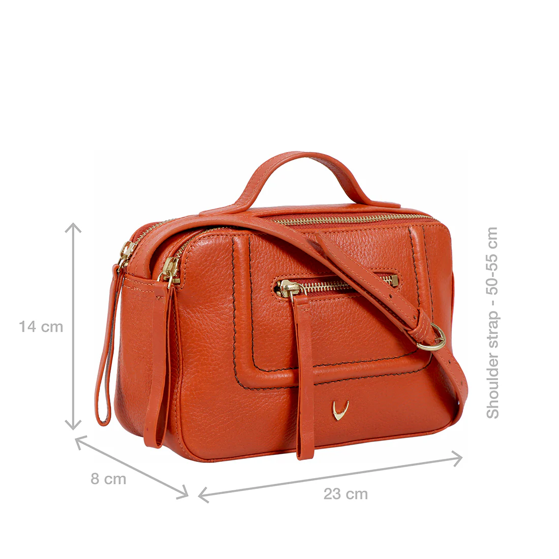 Aspen 01 Sb Orange Leather Satchel - Image 2