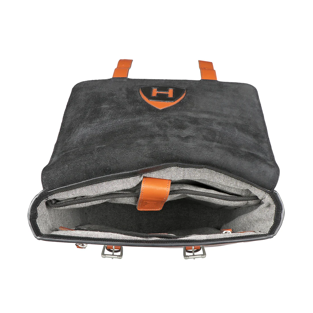 Athens 01 Black Leather  Backpack - Image 7