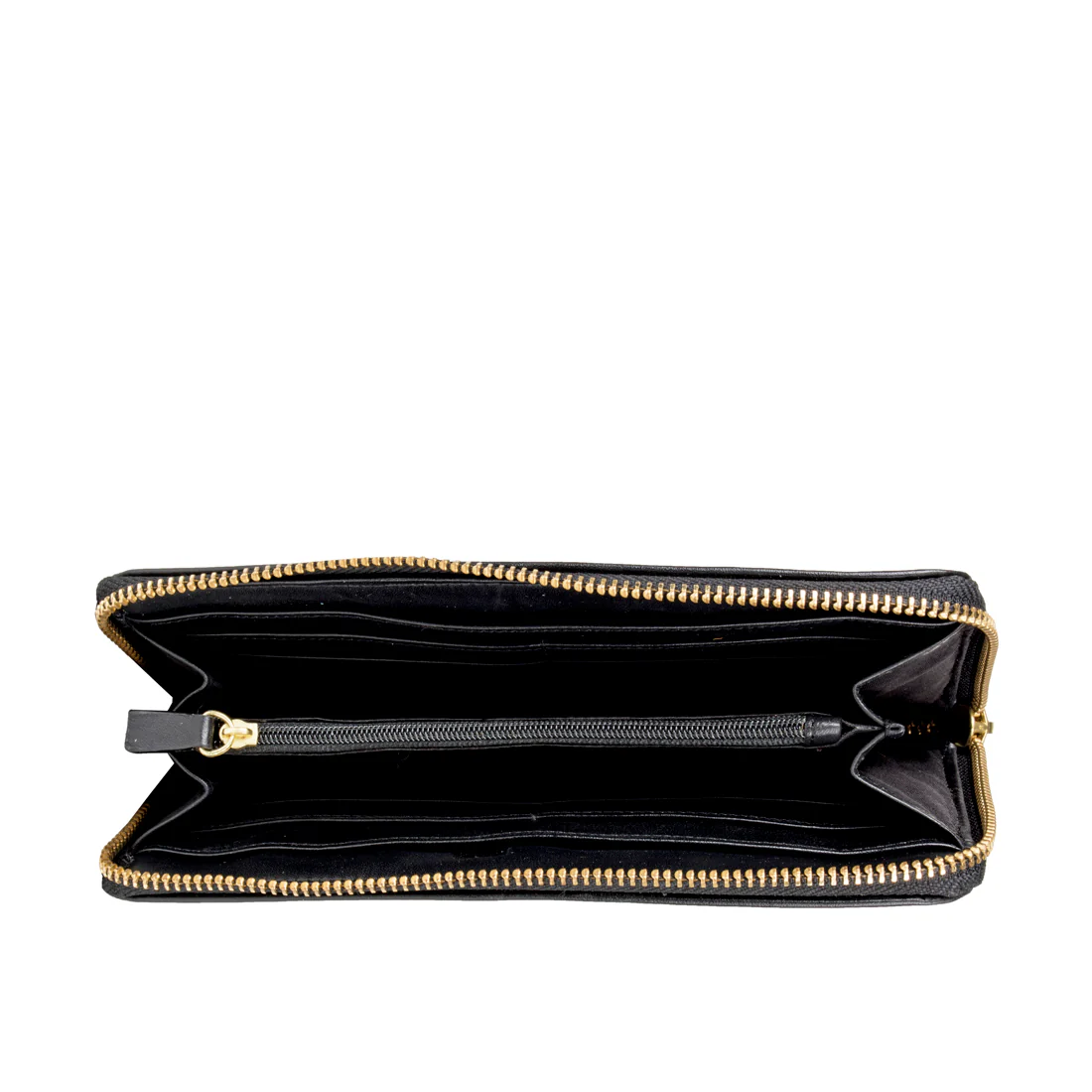 Atlanta Black Leather Zip Around Wallet - Image 4