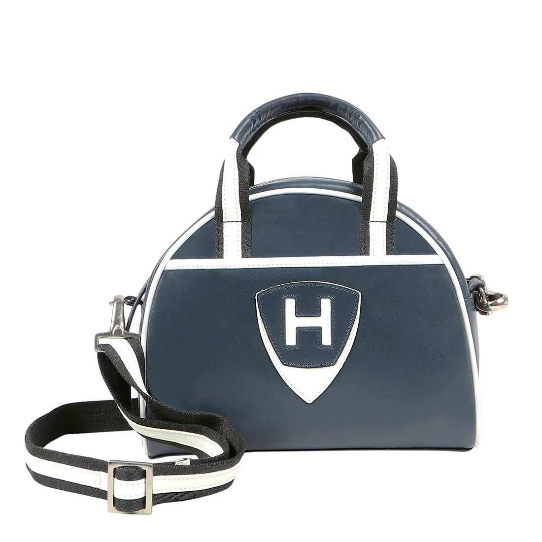 Auckland 02 Blue Leather Duffle Bag