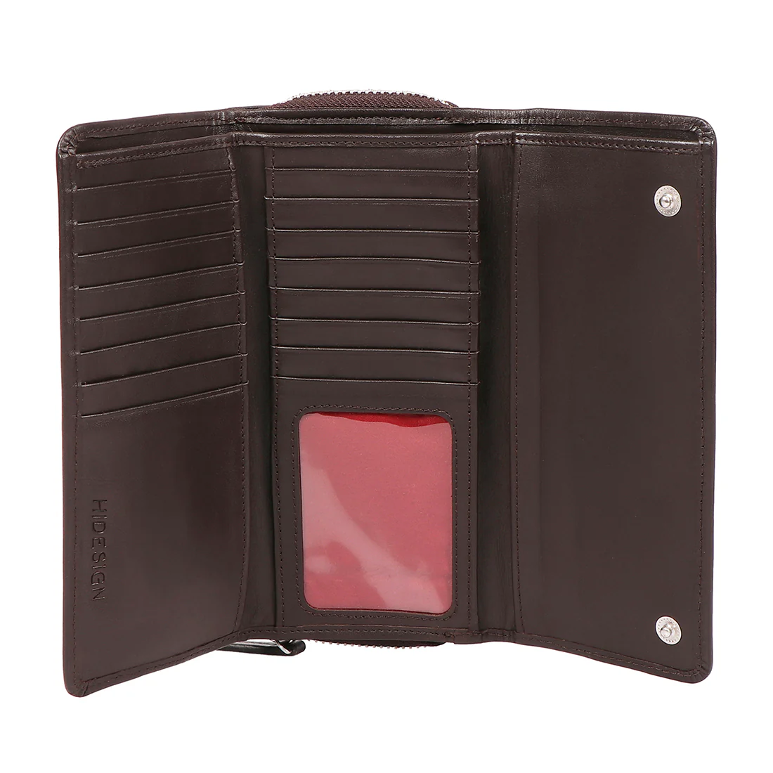 Auckland W5 Brown Leather Trifold Wallet - Image 4