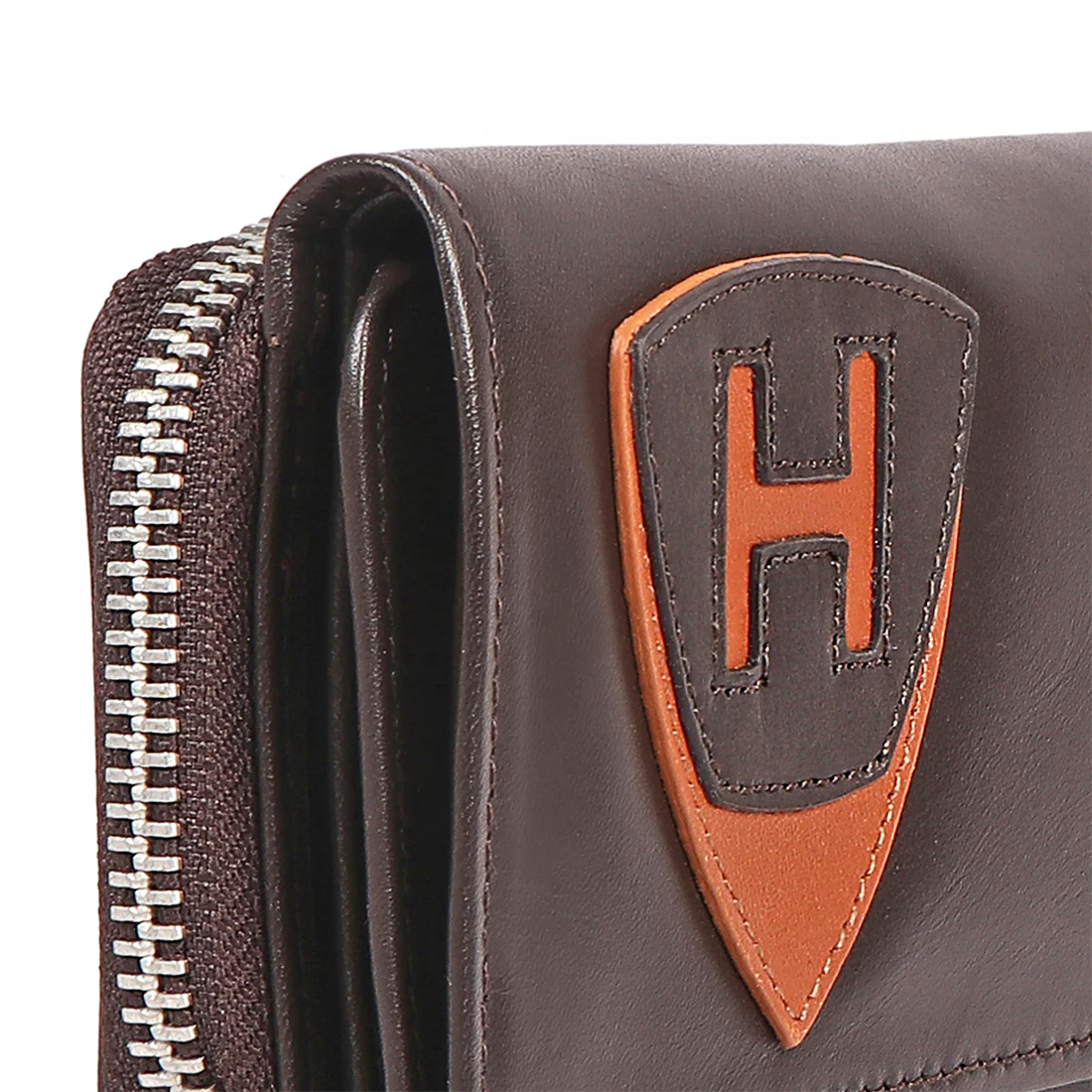 Auckland W5 Brown Leather Trifold Wallet - Image 6