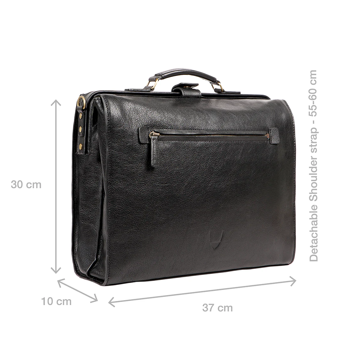 Barcelona 02 Black Leather  Briefcase - Image 2