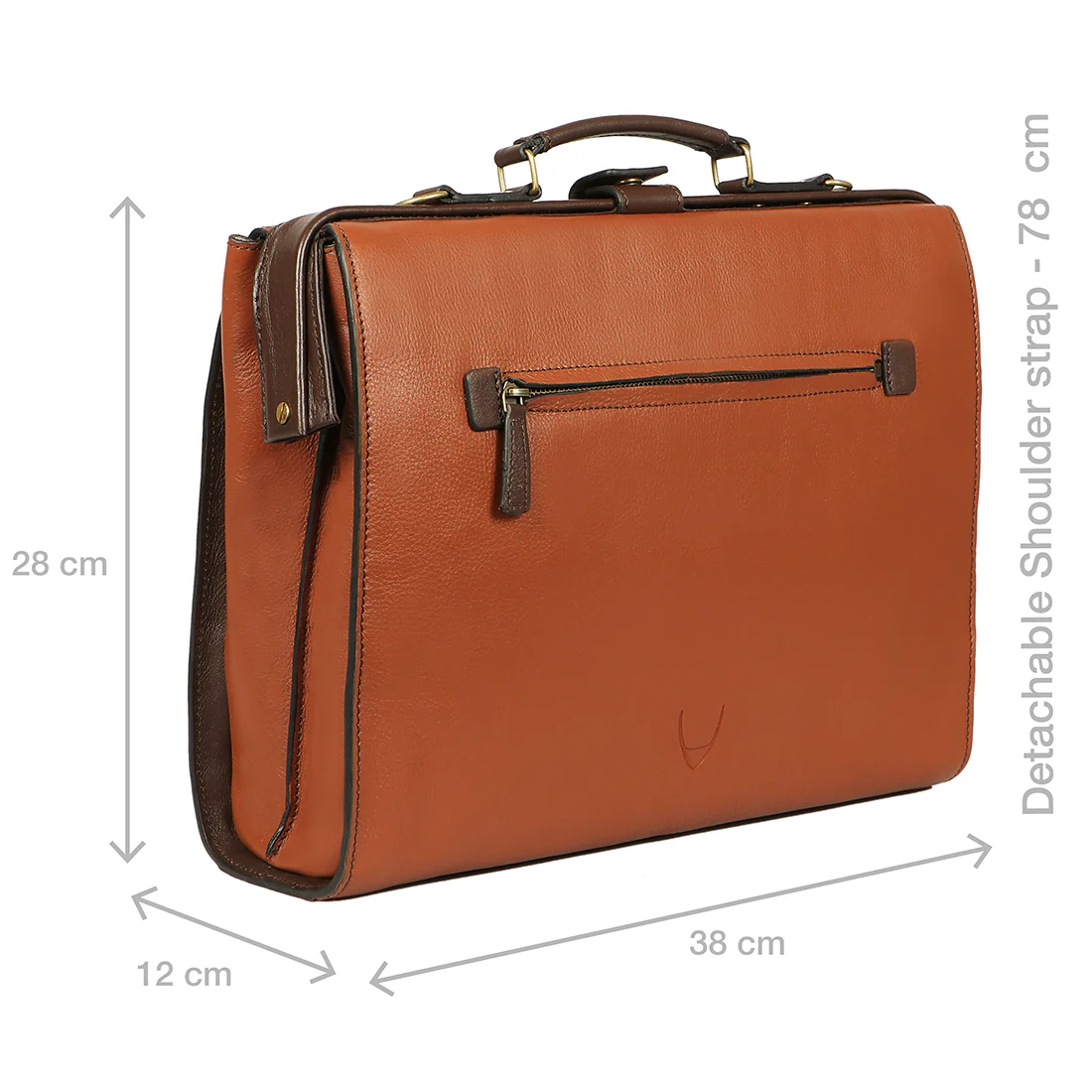 Barcelona 02 Tan Leather  Briefcase - Image 2