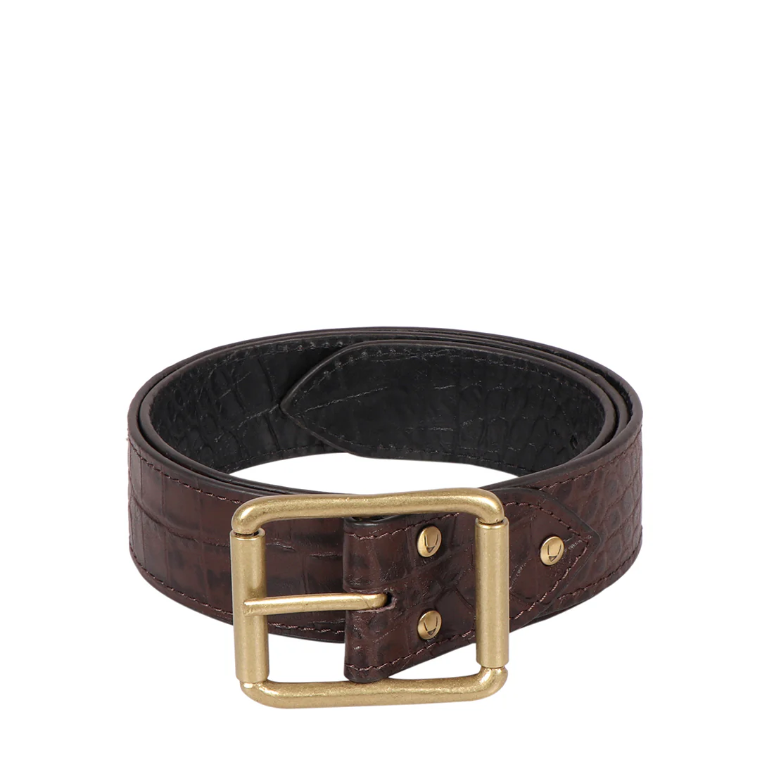 Be2213 Men's Brown Reversible Leather Belt