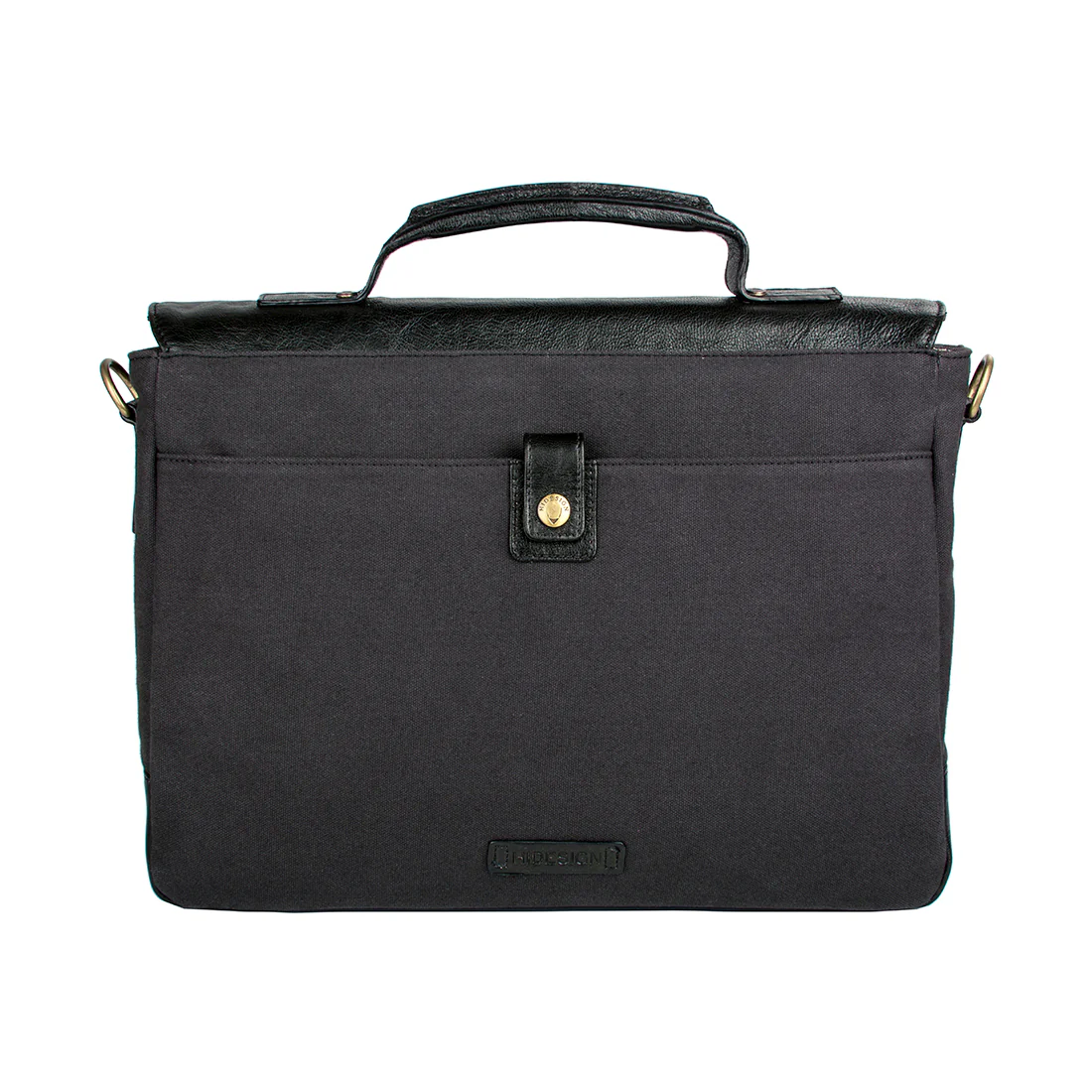 Bedouin 01 Black Canvas Briefcase - Image 4