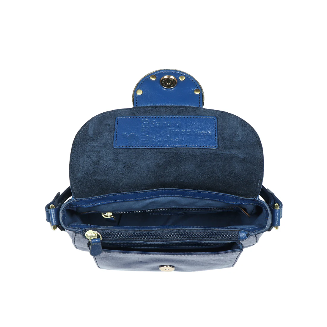 Bedouin - 01 Blue Leather Sling Bag - Image 5