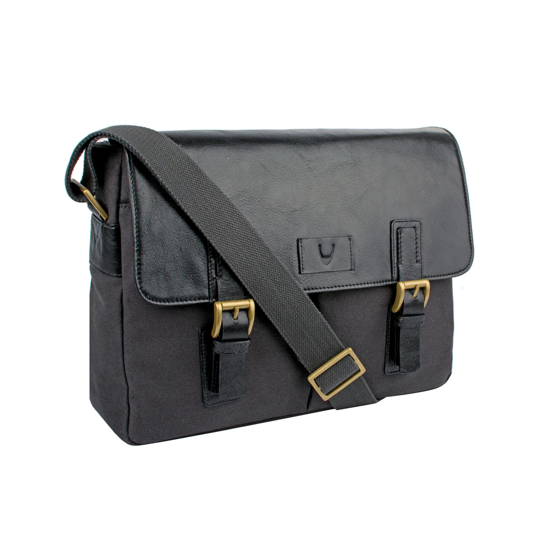 Bedouin 02 Black Canvas Messenger Bag - Image 5