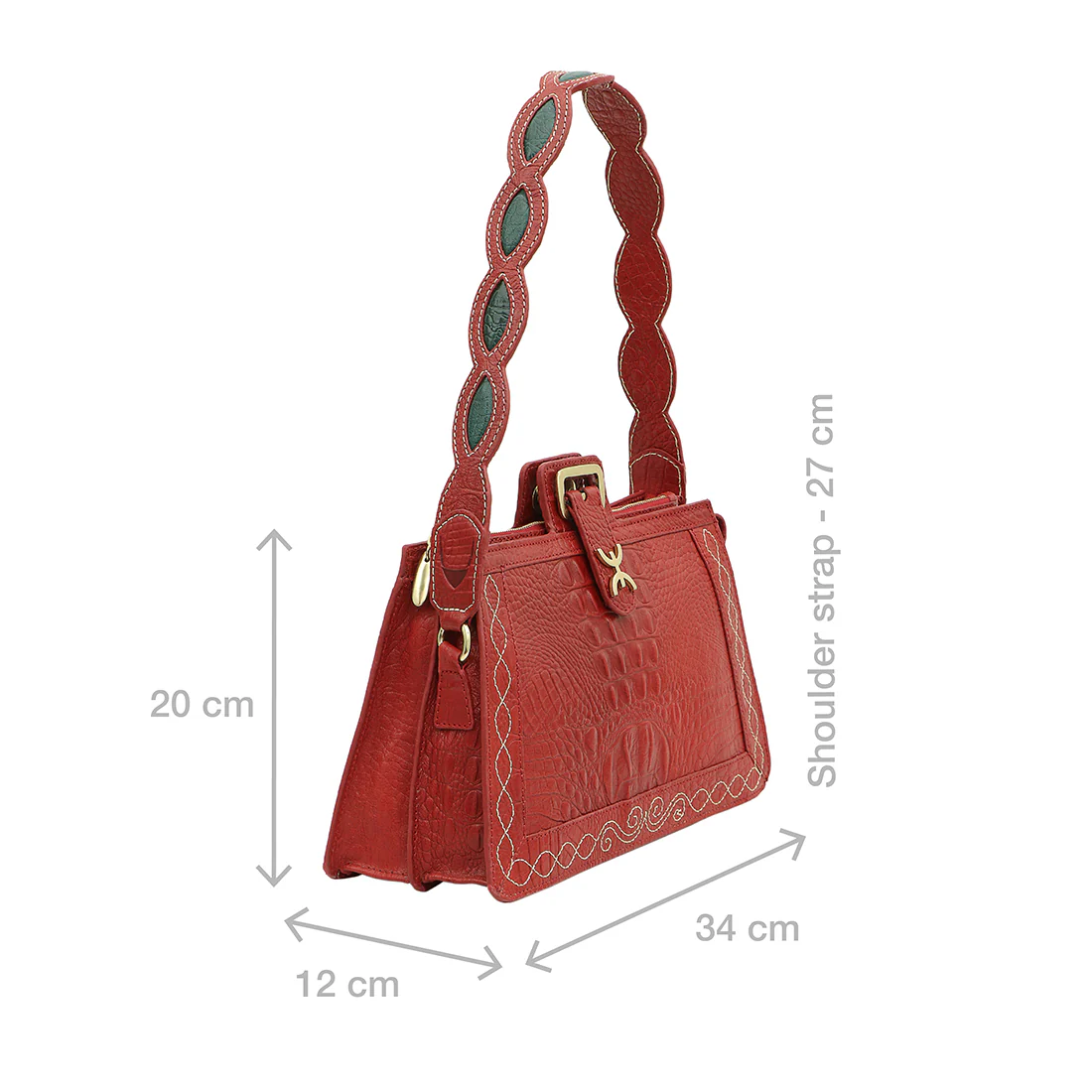 Bedouin - 03 Red Leather Shoulder Bag - Image 3
