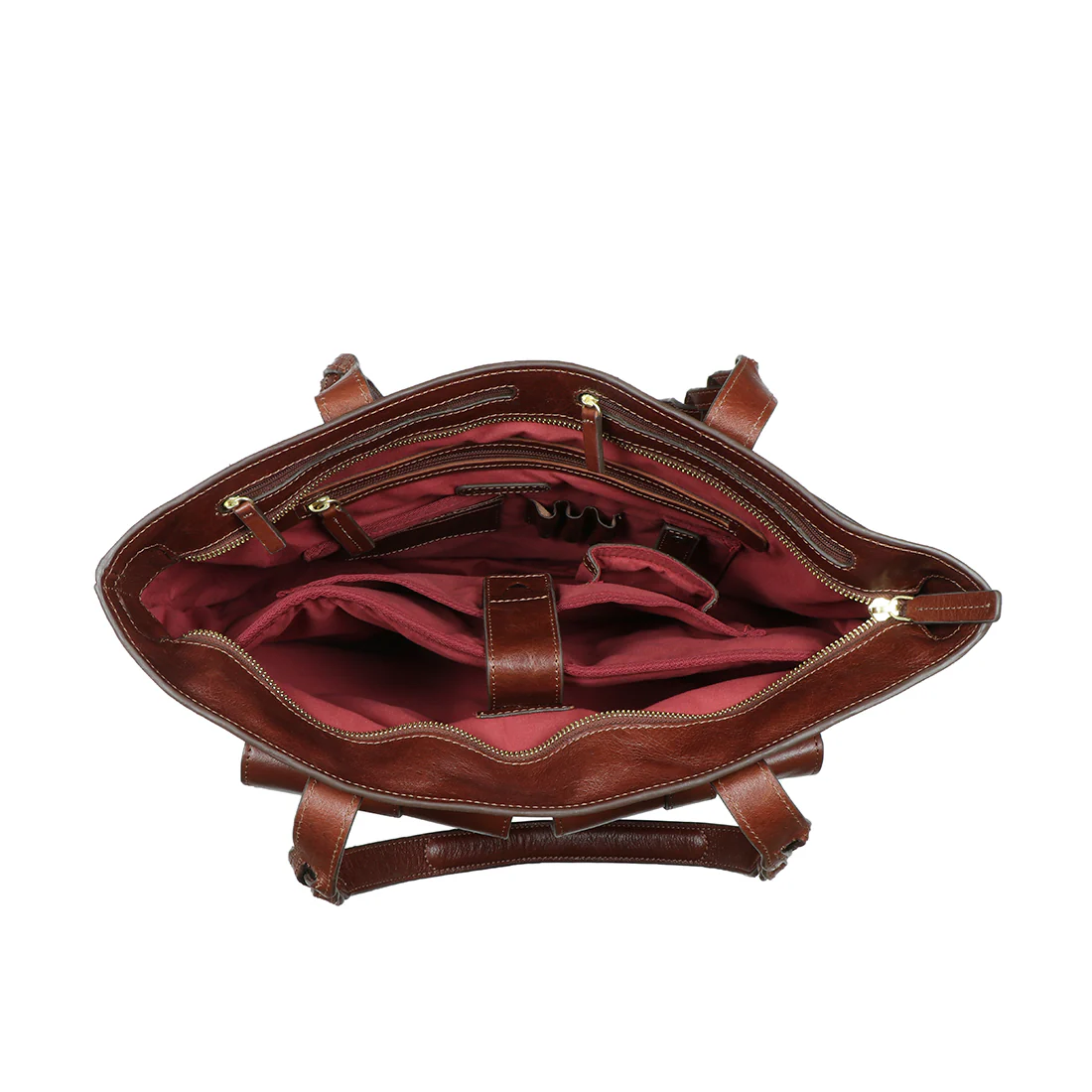 Bedouin - 04 Tan Leather Tote Bag - Image 6
