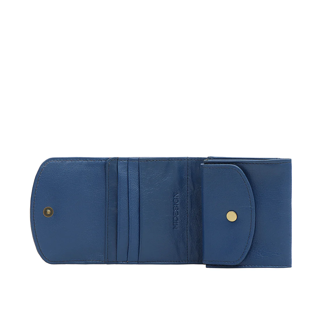 Bedouin W1 Blue Leather Bi-Fold Wallet - Image 5