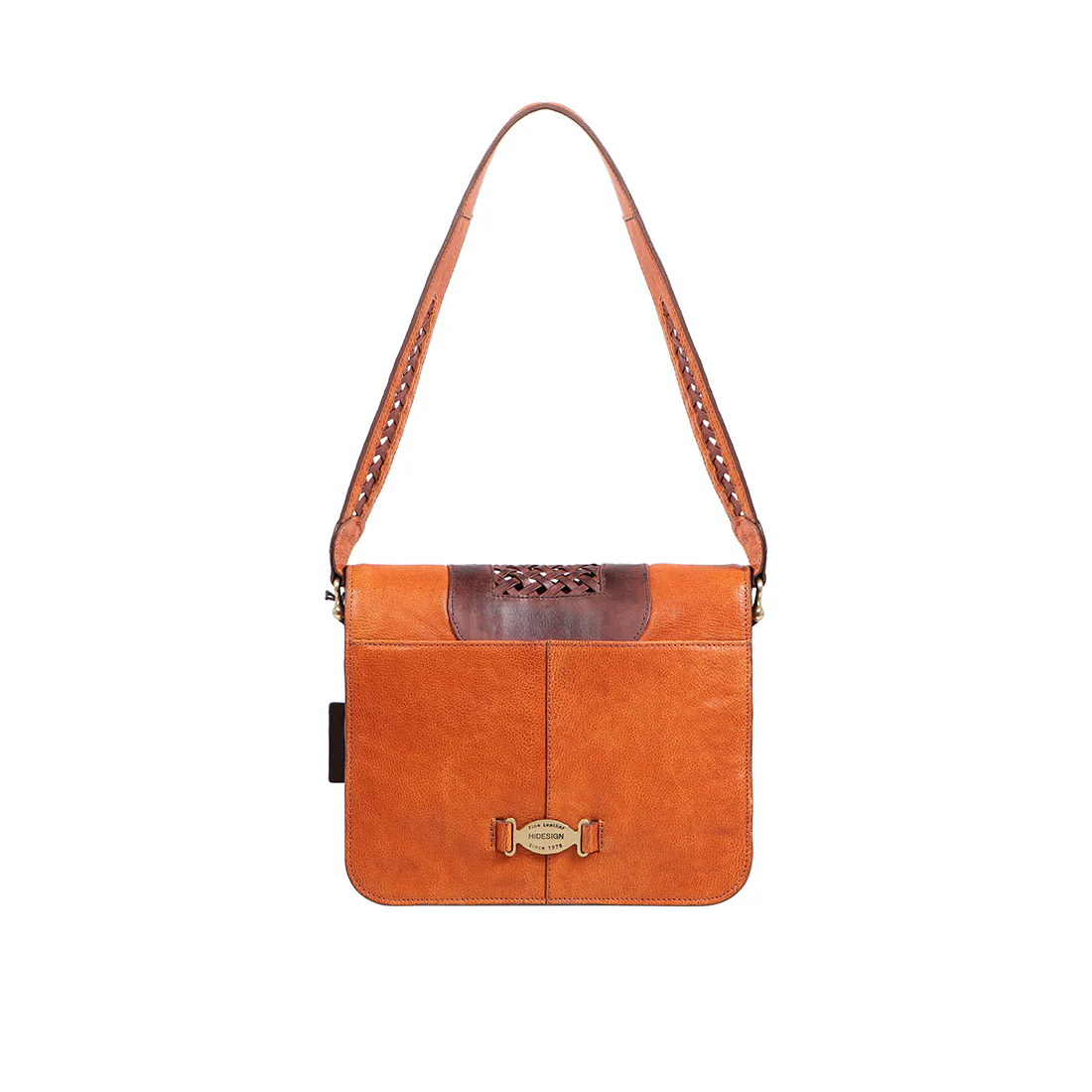 Belle Star 02 Orange Leather Shoulder Bag - Image 4