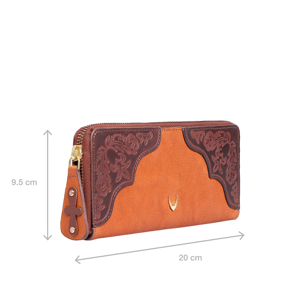 Belle Star W1 Orange Leather Zip Around Wallet - Image 3