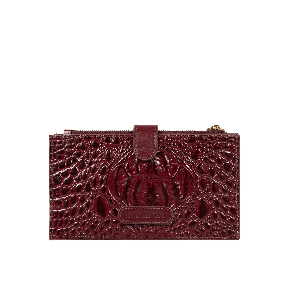 Belutchi W2 Red Leather Top Zip Wallet - Image 7