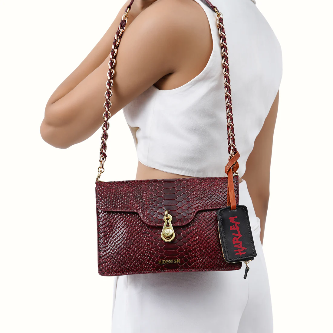 Bessie Red Leather Shoulder Bag - Image 2