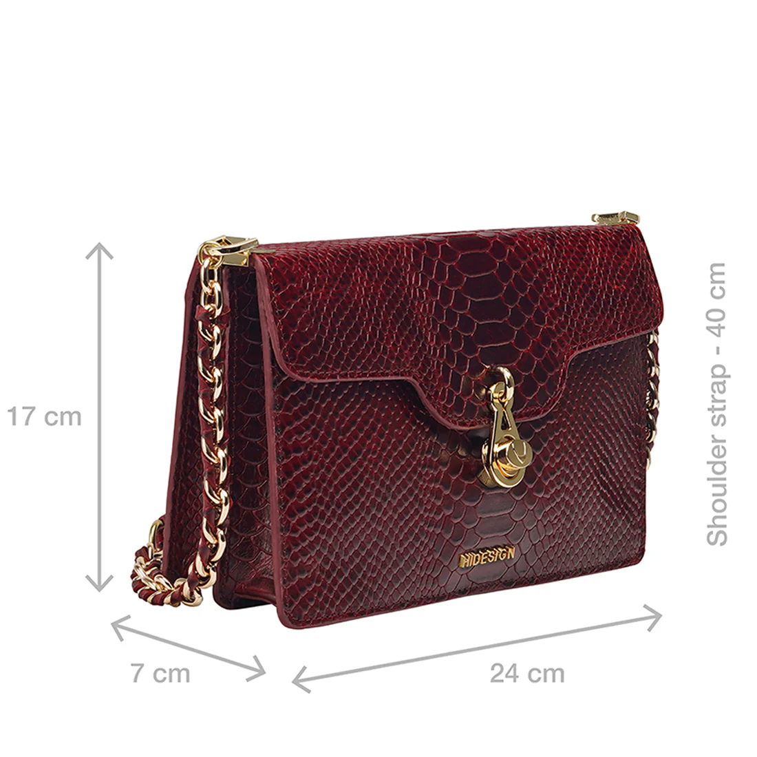 Bessie Red Leather Shoulder Bag - Image 3