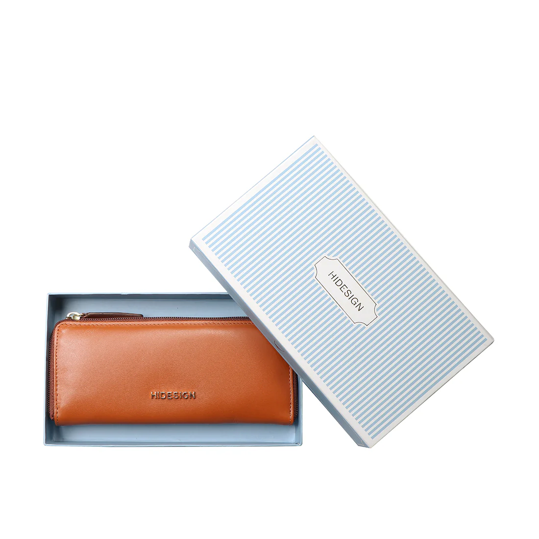 Beth W2 Tan Leather Zip Around Wallet - Image 7