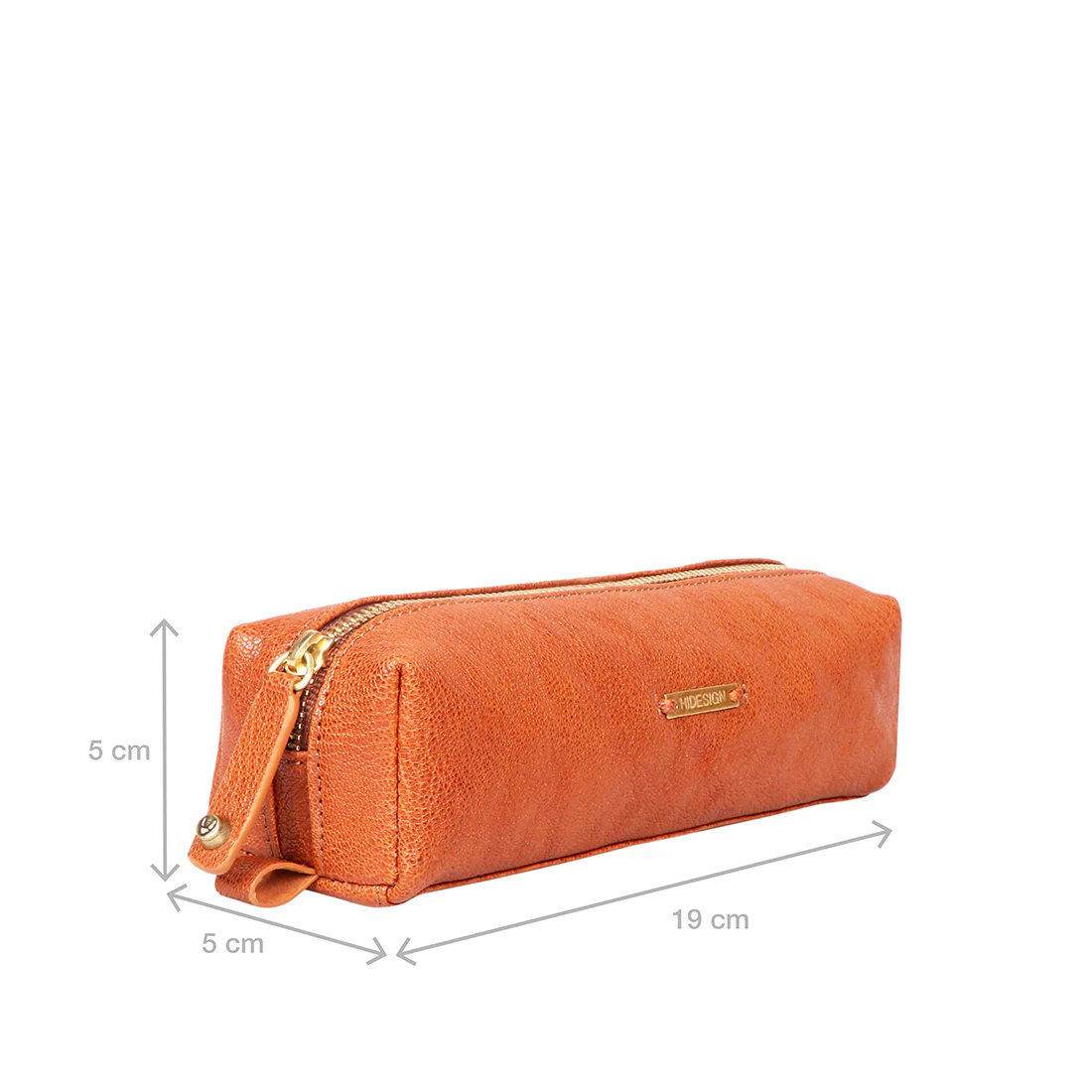 Bilbo Orange Leather Stationery Pouch - Image 4