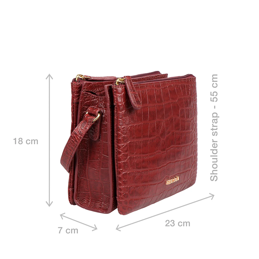 Bille 01 Marsala Leather Sling Bag - Image 3