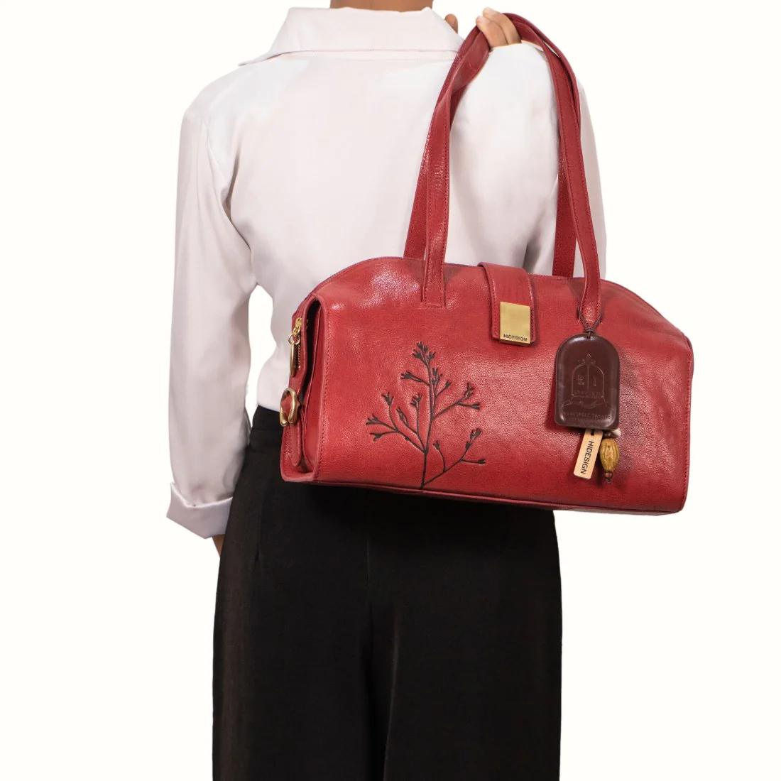 Bloom - 02 Red Leather Shoulder Bag - Image 2