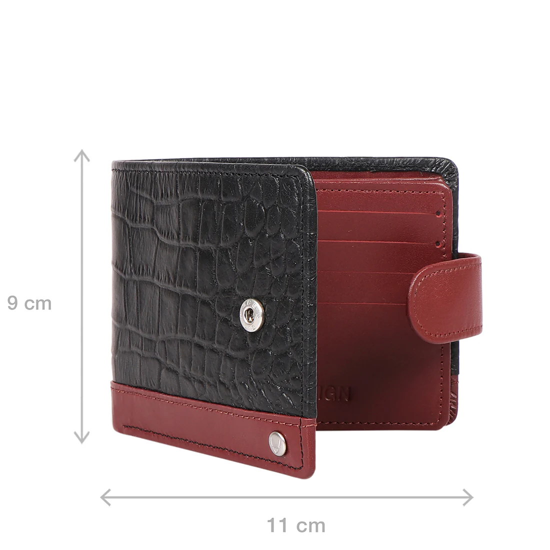 Bobby W1 Black Leather Bi-Fold Wallet - Image 8