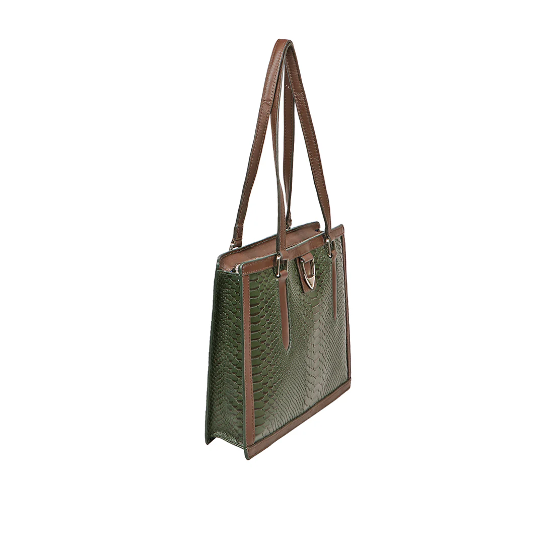 Bogota 02 Green Leather Shoulder Bag - Image 3