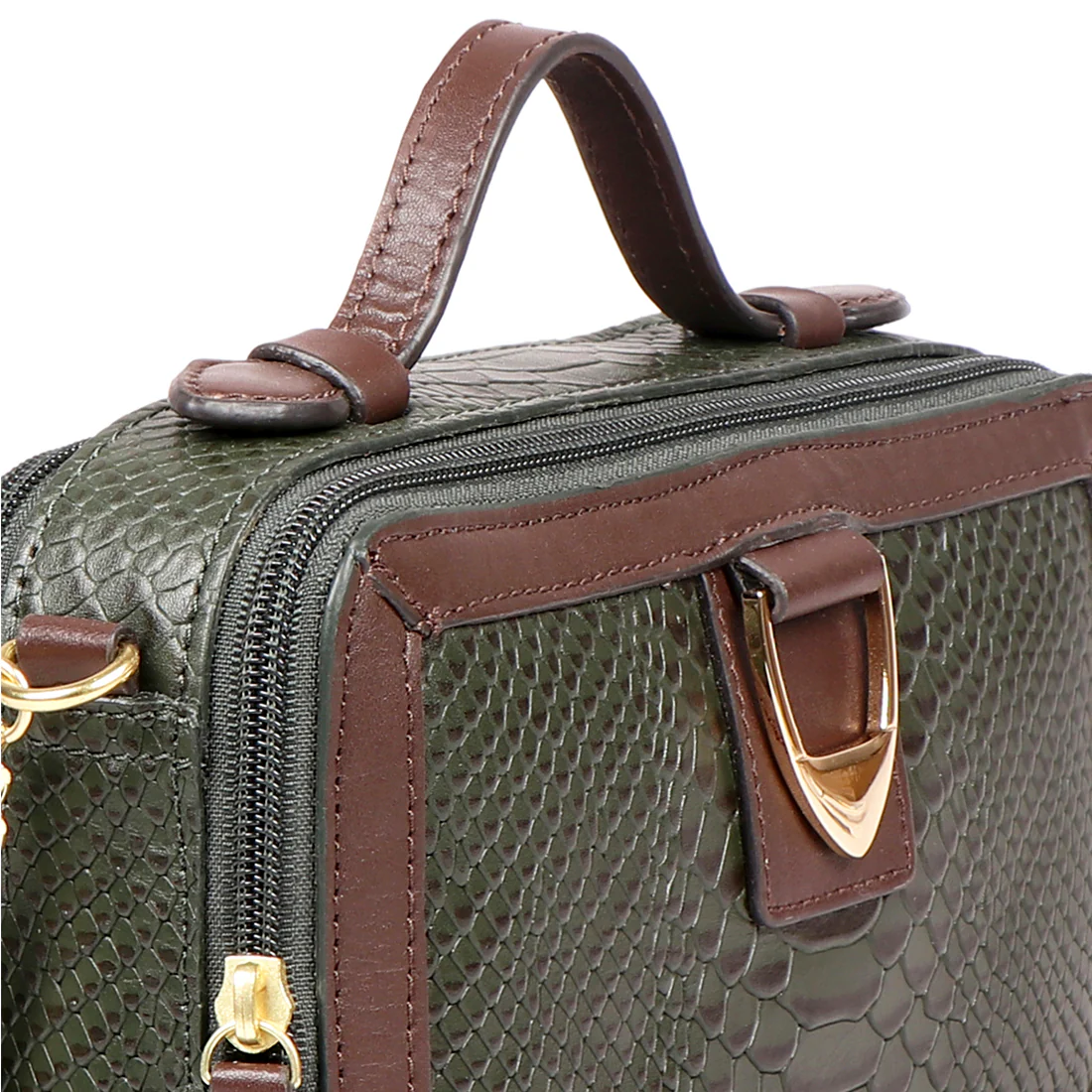 Bogota 06 A Green Leather Sling Bag - Image 5