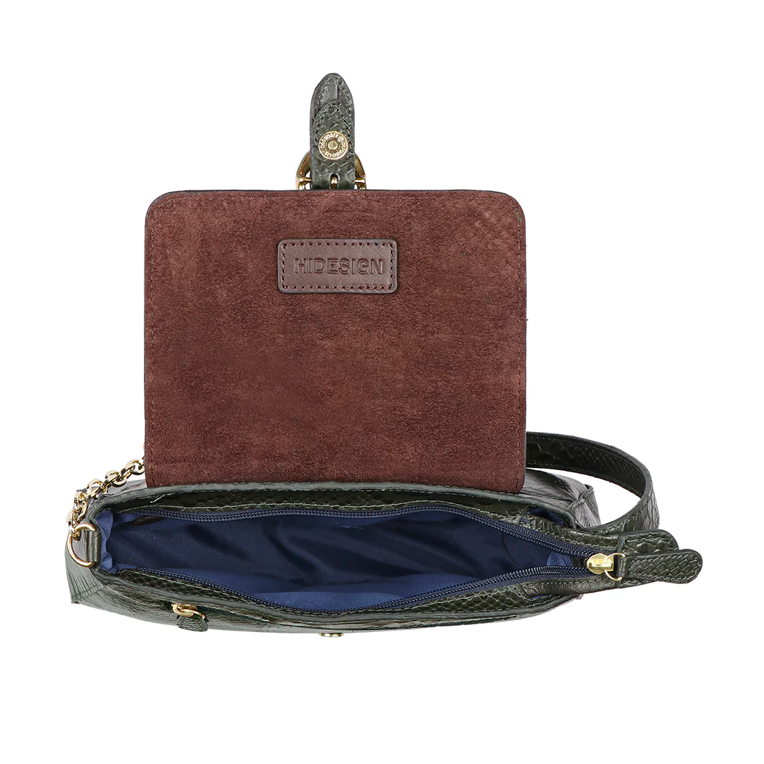 Bogota 07 Green Leather Shoulder Bag - Image 6