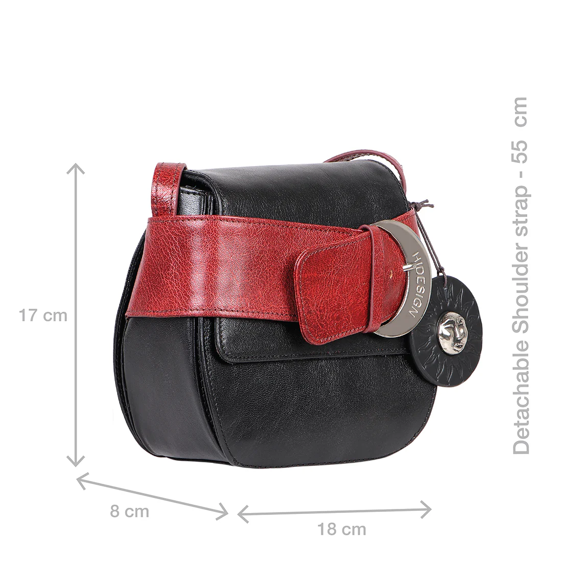 Boleyn 01 Black Leather Sling Bag - Image 3
