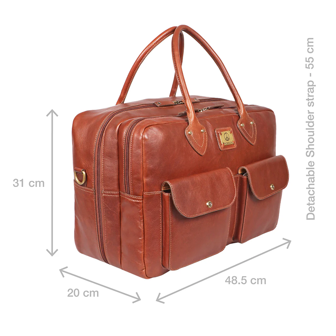 Bose 03 Tan Leather  Duffle Bag - Image 2