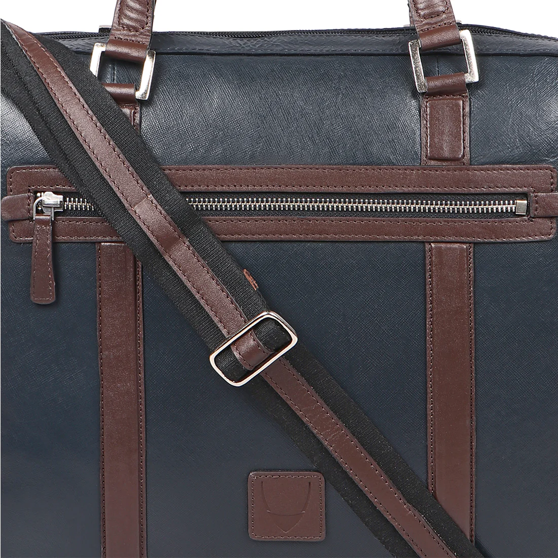 Boston 01 Blue Leather Briefcase - Image 3