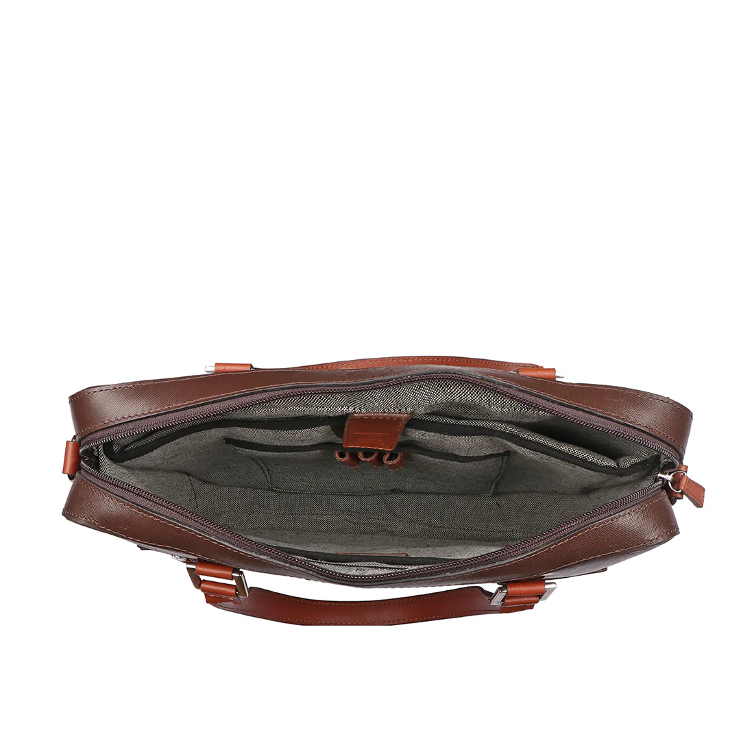 Boston 01 Brown Leather Briefcase - Image 4