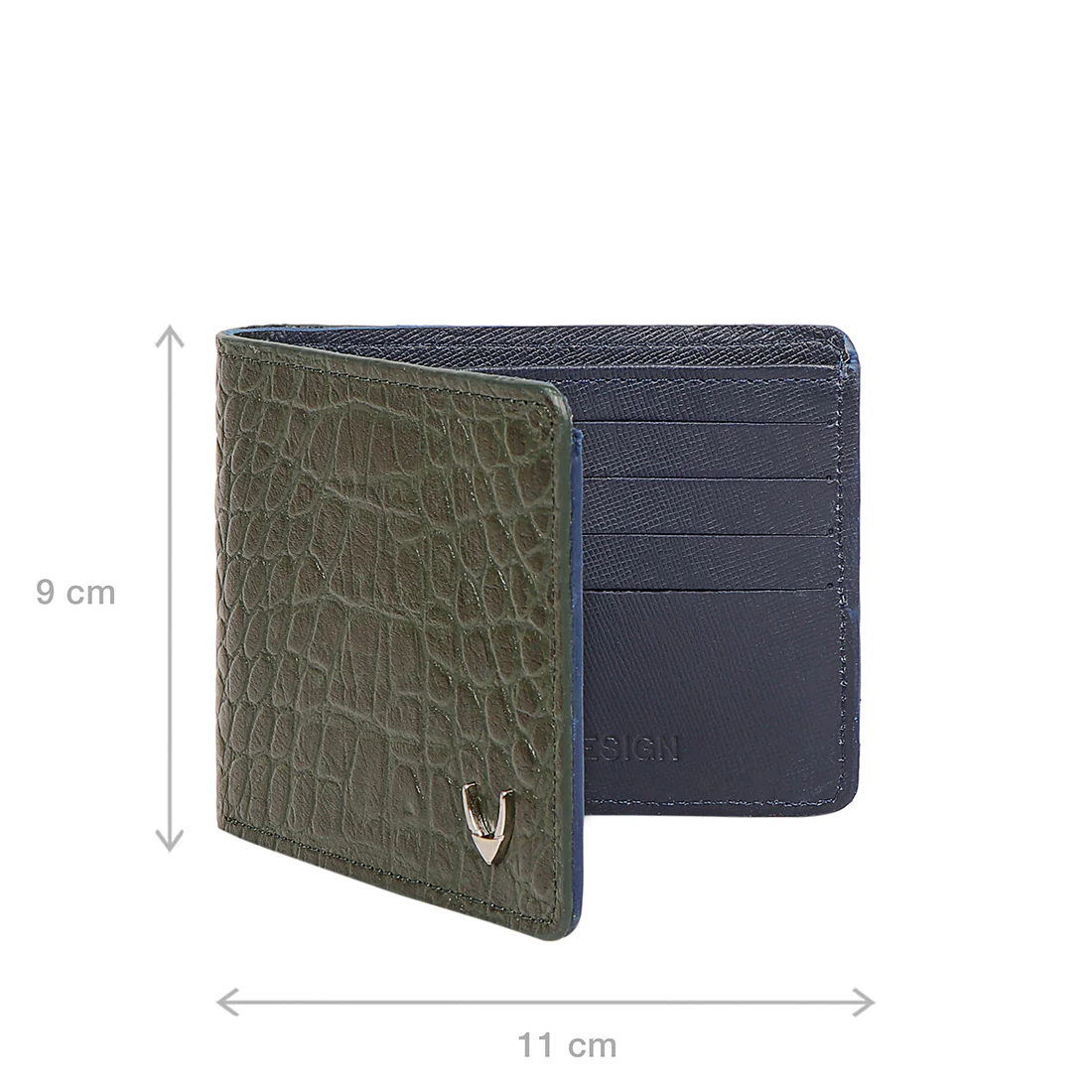 Boston W2 Green Leather Bi-Fold Wallet - Image 7