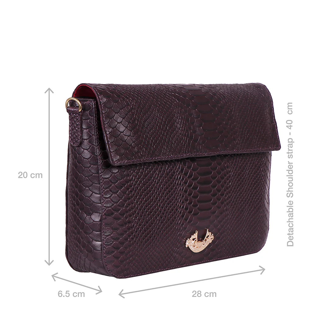 Boulevard 02 Sb Violet Leather Shoulder Bag - Image 3