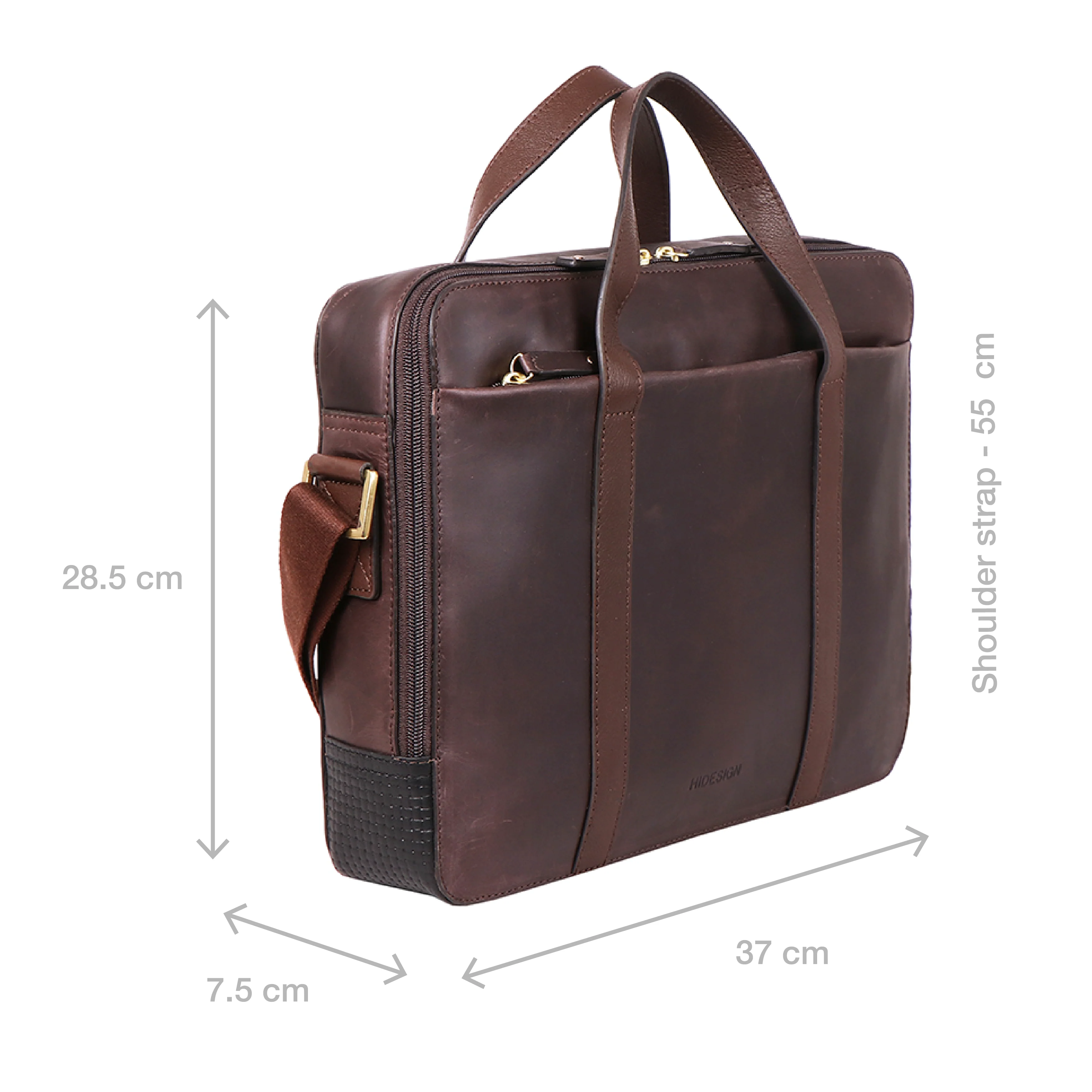 Boulevard 08 Sb Brown Leather  Briefcase - Image 3