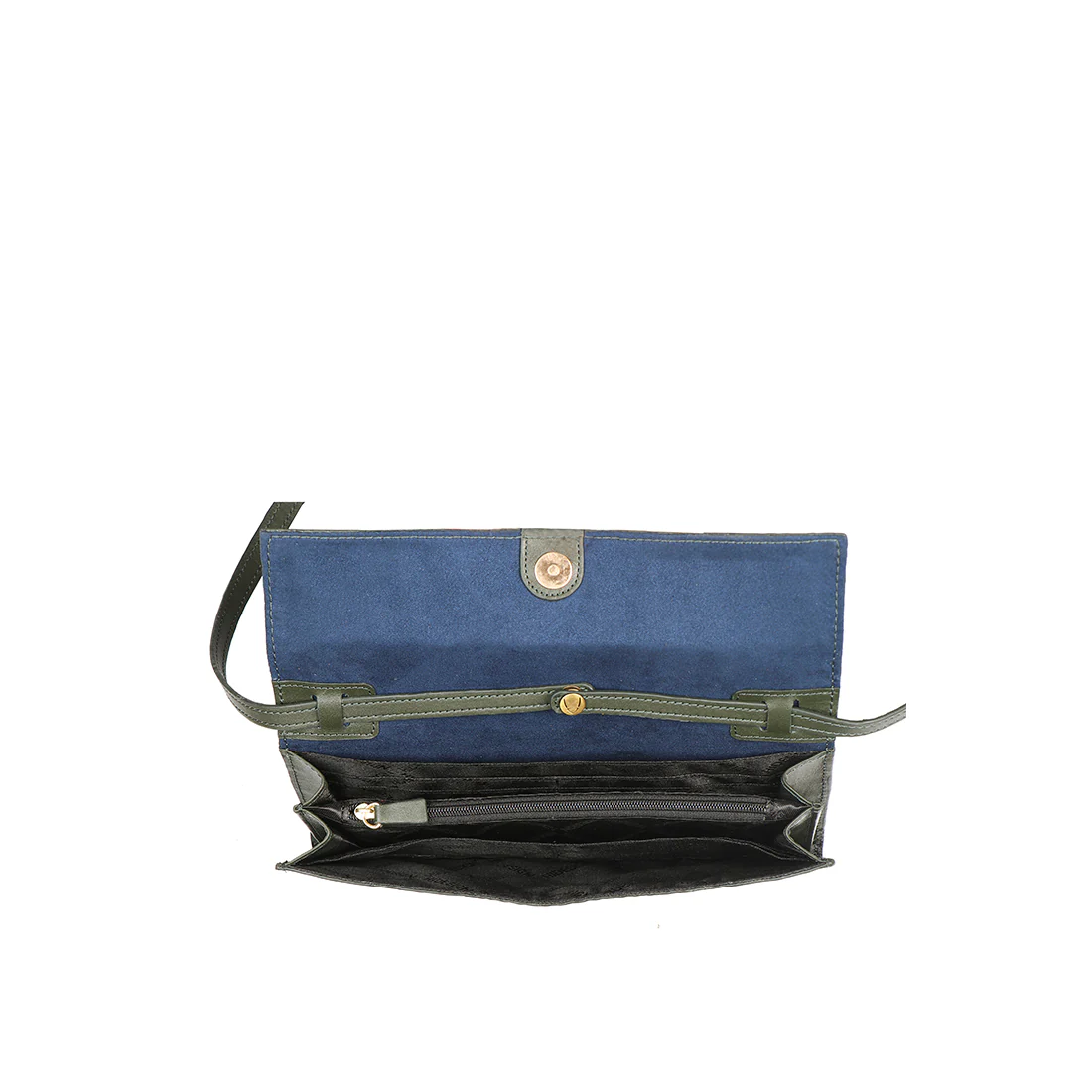 Boulevard W3 Sb Green Leather Sling Wallet - Image 5