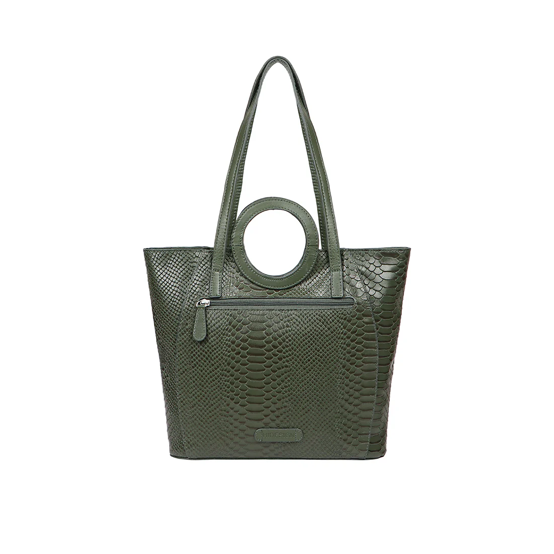 Brazilia 03 Green Leather Tote Bag - Image 4