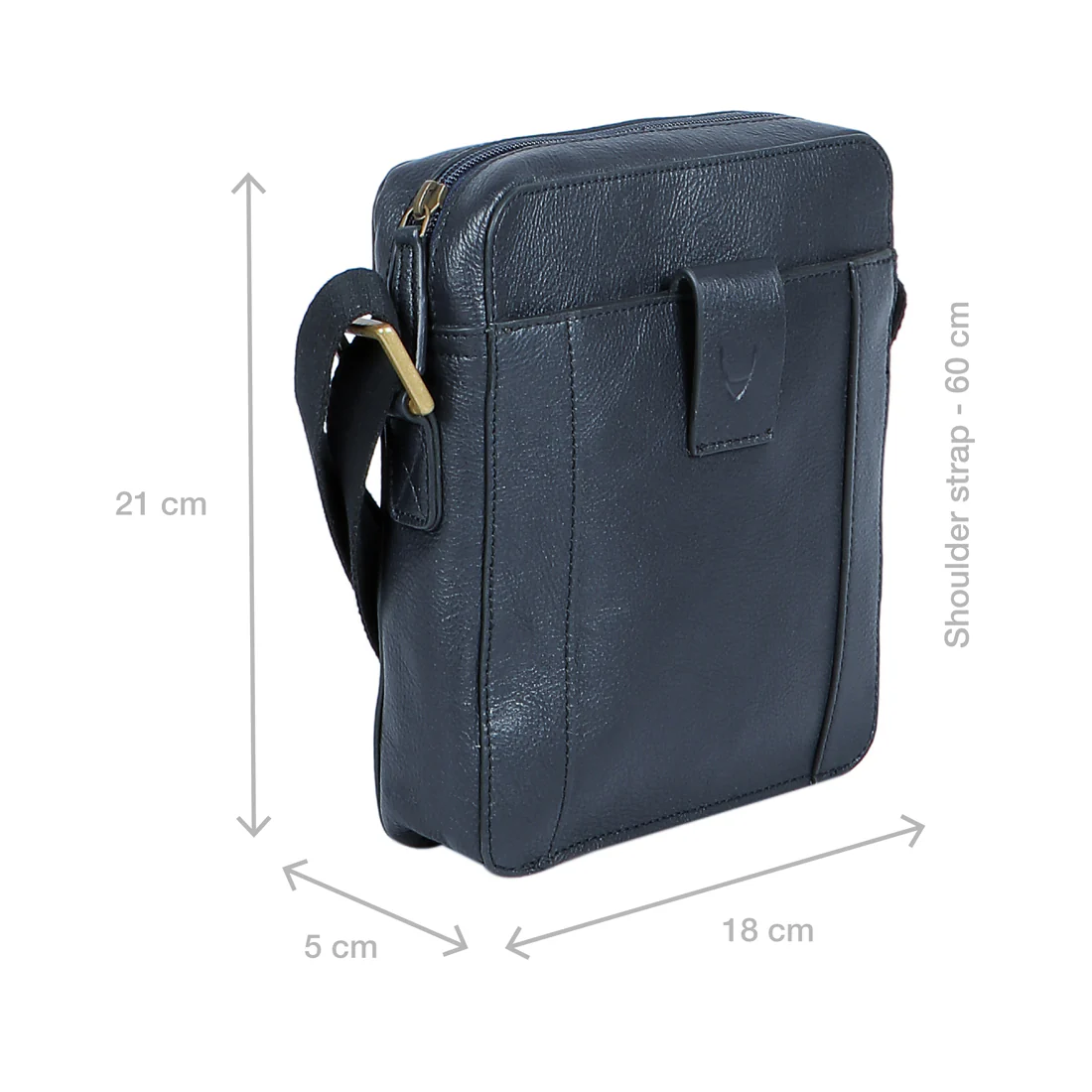 Brick Lane 01 Blue Leather Crossbody - Image 3