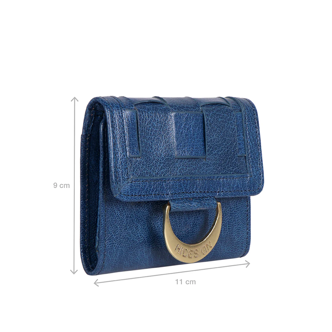 Buffy W1 Blue Leather Trifold Wallet - Image 3