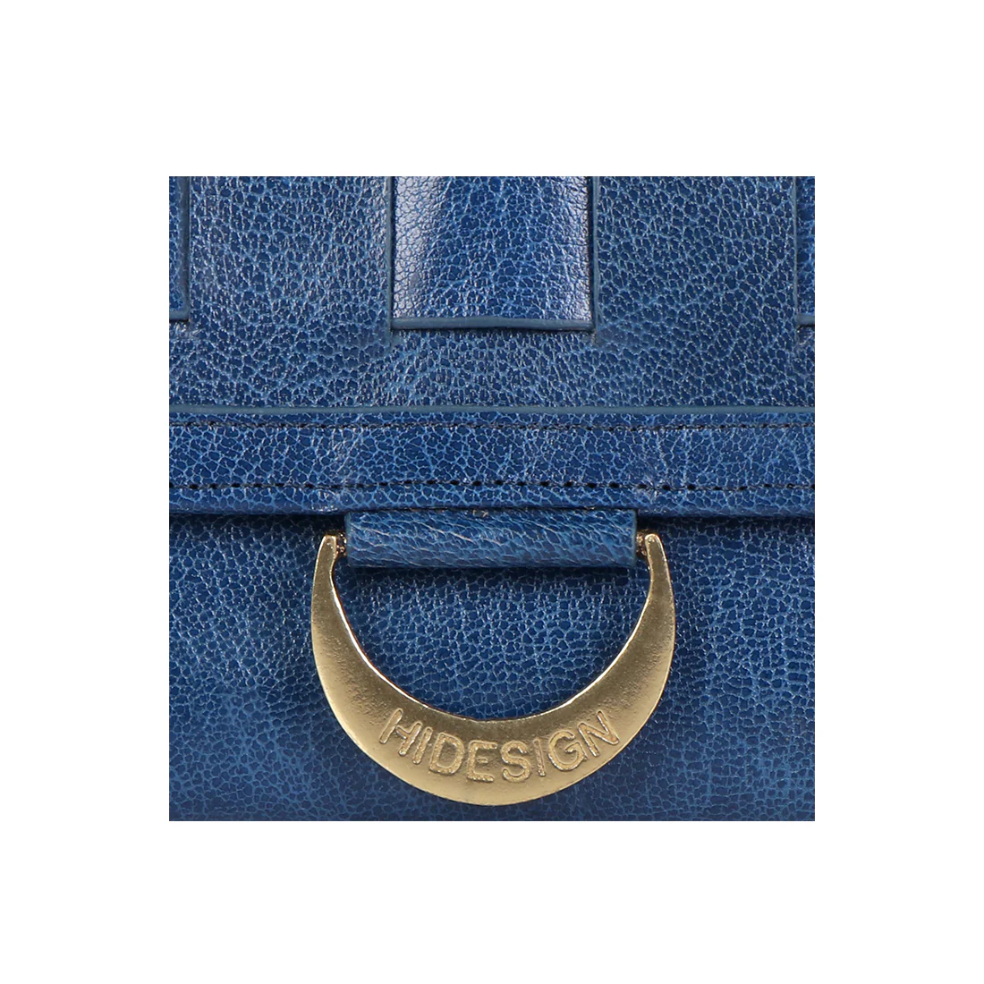 Buffy W1 Blue Leather Trifold Wallet - Image 7