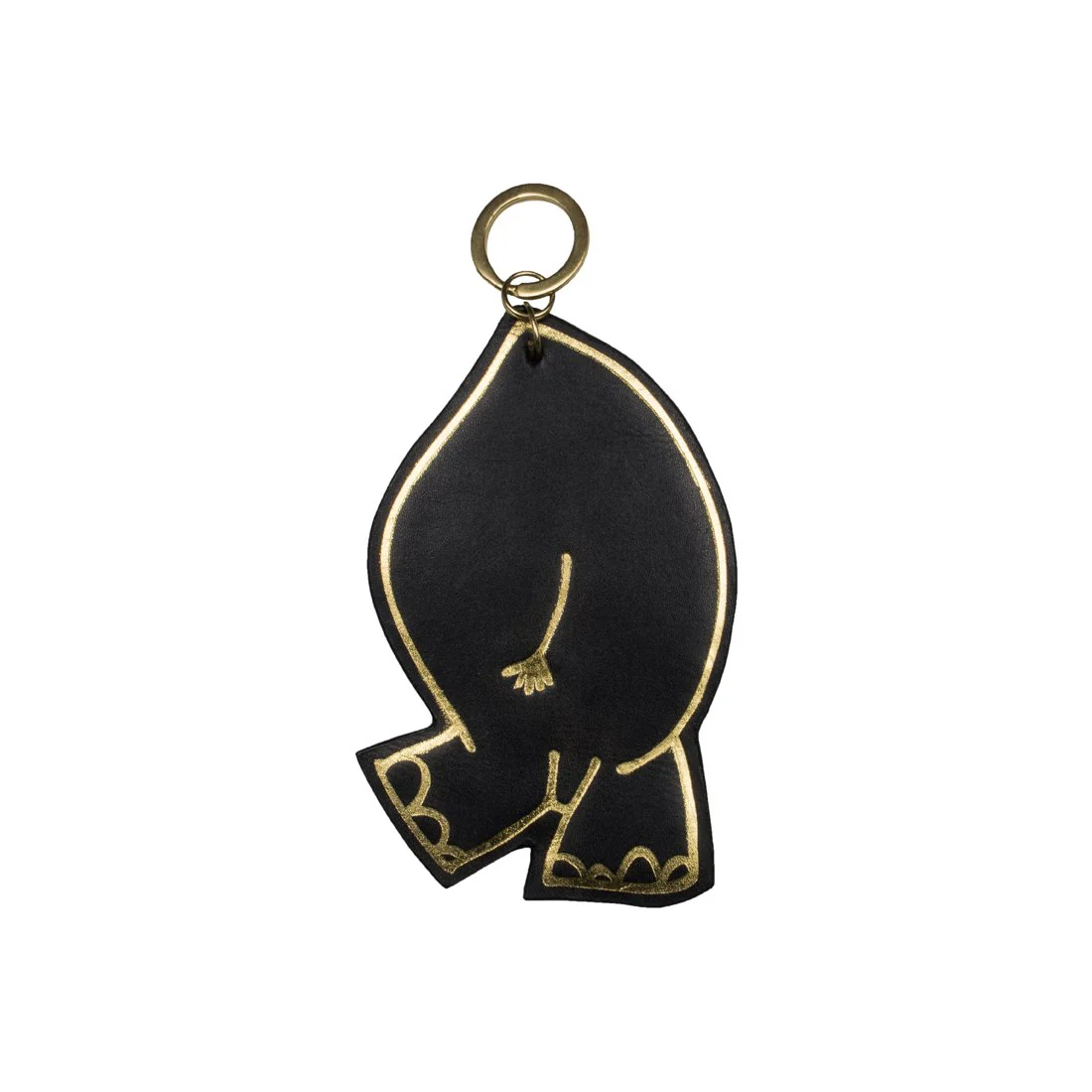 Butt Keychain Black Leather Key Chain - Image 2