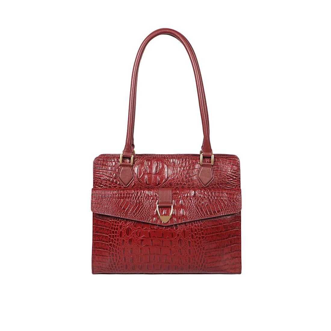 Calama 03 Red Leather Tote Bag - Image 2