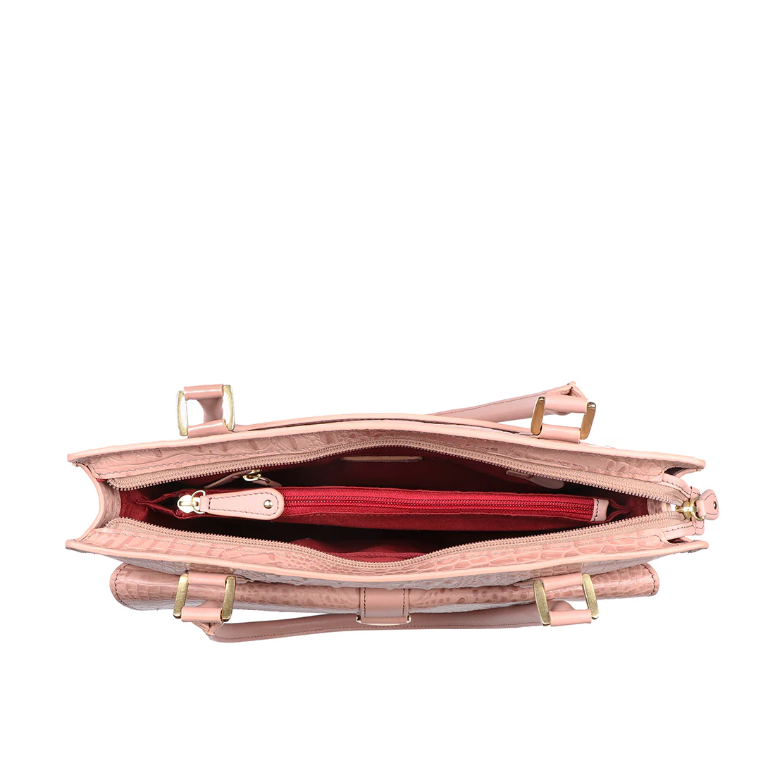 Calama 03 Pink Leather Tote Bag - Image 6